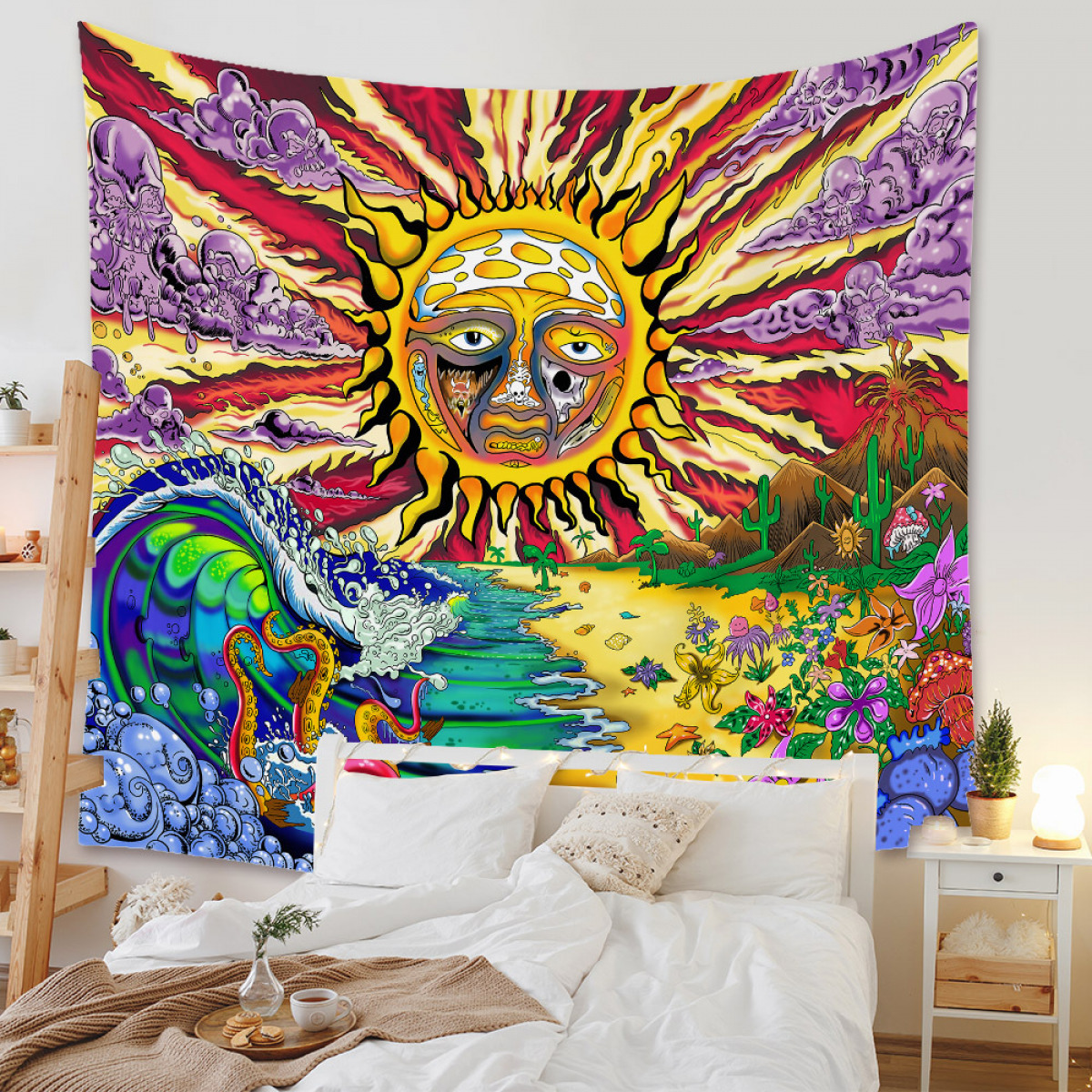 Mandala Bohemian Tapestry Suitable for Bedroom Decoration105-129 x 38 inch